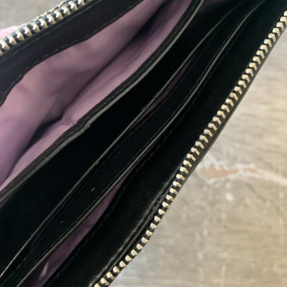 Vintage Coach Signature Black and Light‎ Gray Wallet Wristlet - Picture 9 of 11